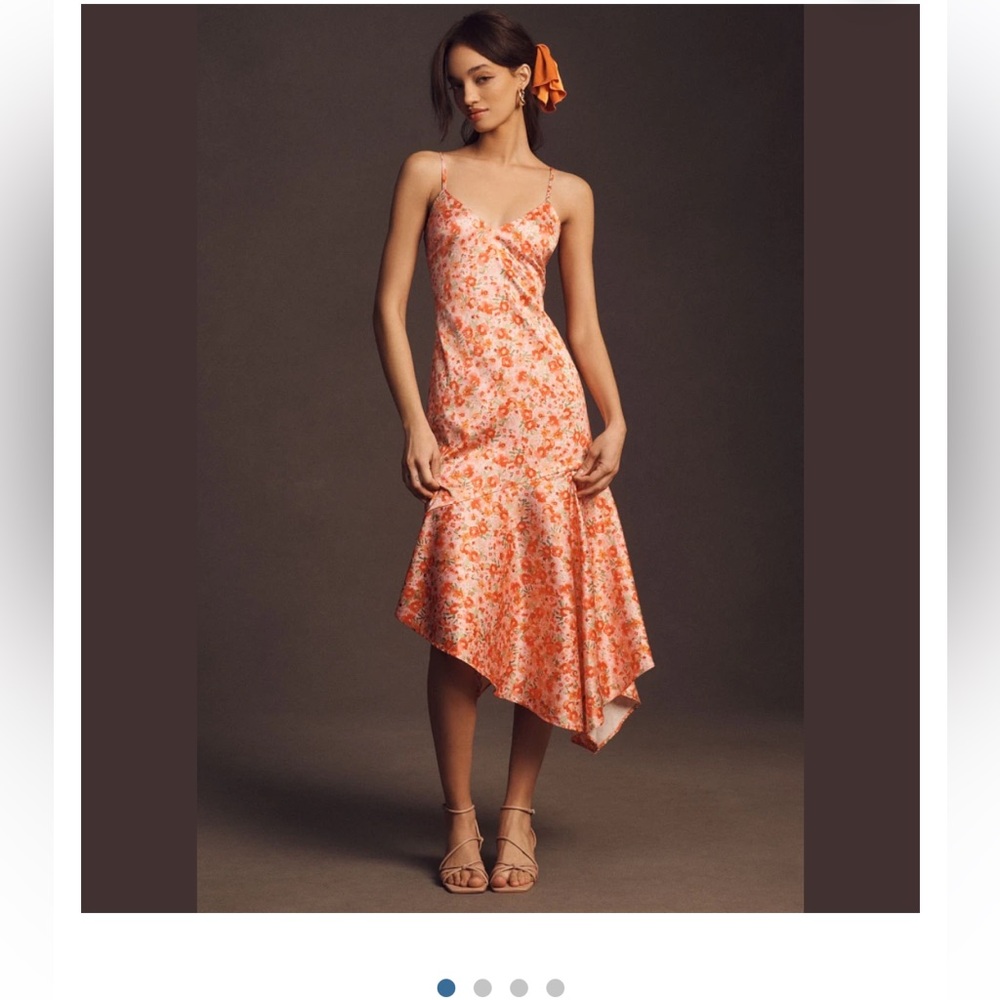 BHLDN by Anthropologie Maria Sleeveless Satin Midi Dress - Picture 4 of 4